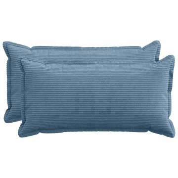 Federa 2 pz HOUTEN Blu 40 x 80 cm corduroy