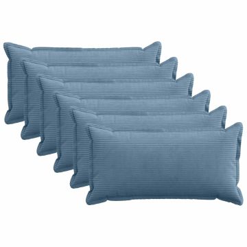 Federa 6 pz HOUTEN Blu 40 x 80 cm corduroy