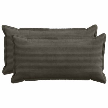 Federa 2 pz HOUTEN Antracite 40 x 80 cm corduroy
