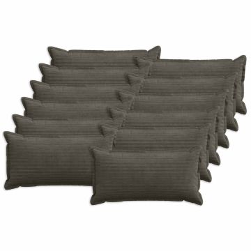 Federa 12 pz HOUTEN Antracite 40 x 80 cm corduroy