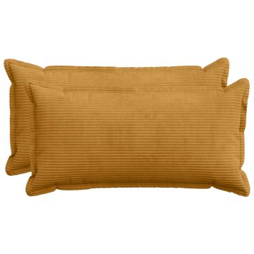 Federa 2 pz HOUTEN Giallo 40 x 80 cm corduroy