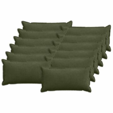 Federa 12 pz HOUTEN Verde 40 x 80 cm corduroy