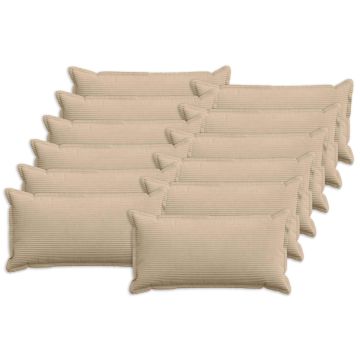 Federa 12 pz HOUTEN Tortora 40 x 80 cm corduroy