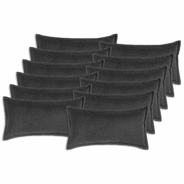 Federa 12 pz HOUTEN Grigio Scuro 40 x 80 cm Bouclé