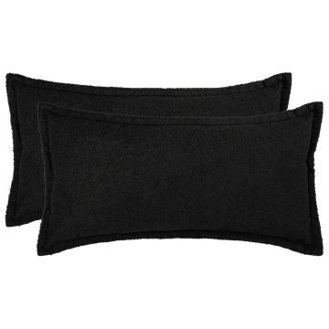Federa 2 pcs HOUTEN Nero 40 x 80 cm Bouclé
