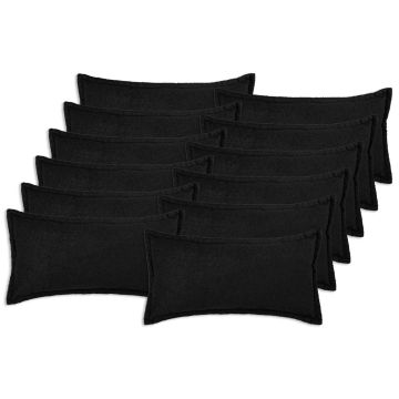 Federa 12 pcs HOUTEN Nero 40 x 80 cm Bouclé