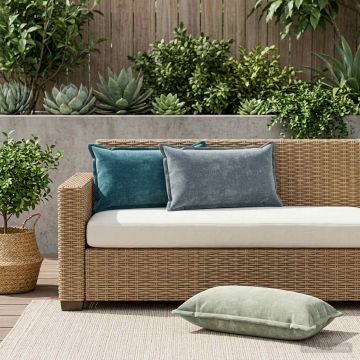 Federa 6 pz HOUTEN Blu 40 x 80 cm Tessuto Chenille
