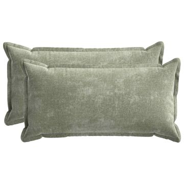 Federa 2 pz HOUTEN Verde 40 x 80 cm Tessuto Chenille