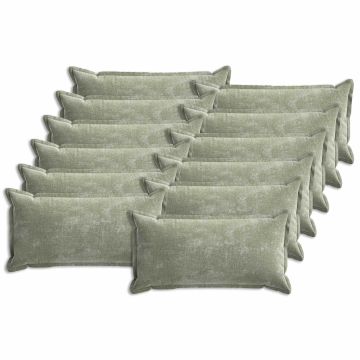 Federa 12 pz HOUTEN Verde 40 x 80 cm Tessuto Chenille
