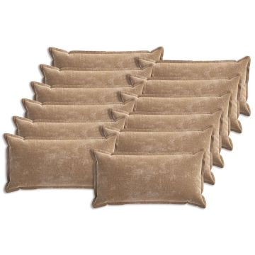 Federa 12 pz HOUTEN Marrone 40 x 80 cm Tessuto Chenille