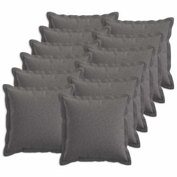 Federa 12 pcs HOUTEN Grigio Chiaro 45 x 45 cm Lino