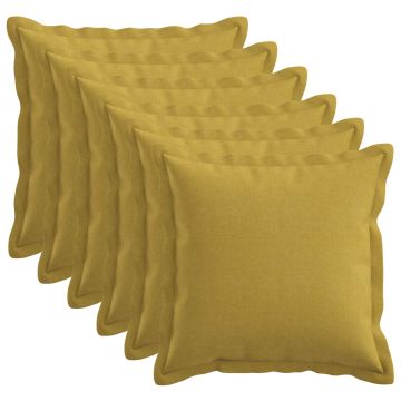 Federa 6 pcs HOUTEN Verde chiaro 45 x 45 cm Lino
