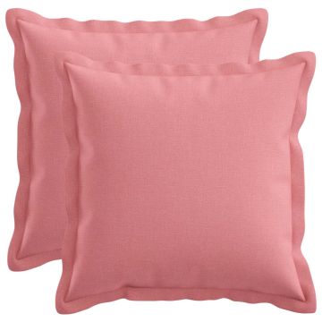 Federa 2 pcs HOUTEN Rosa 45 x 45 cm Lino