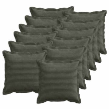 Federa 12 pz HOUTEN Antracite 45 x 45 cm corduroy