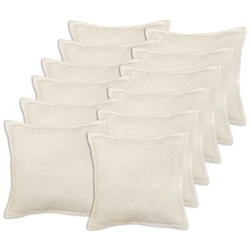 Federa 12 pcs HOUTEN Crema 45 x 45 cm Bouclé