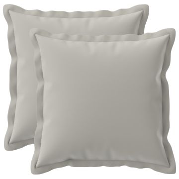 Federa 2 pz HOUTEN Grigio 45 x 45 cm Poliestere