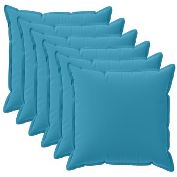 Federa 6 pz HOUTEN Azzurro 45 x 45 cm Poliestere