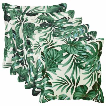 Federa 6 pz HOUTEN Motivo a Foglie 45 x 45 cm Poliestere