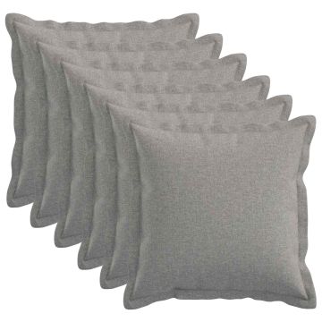 Federa 6 pcs HOUTEN Grigio Nuvola 50 x 50 cm Lino