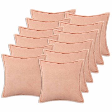 Federa 12 pcs HOUTEN Rosa 50 x 50 cm Bouclé