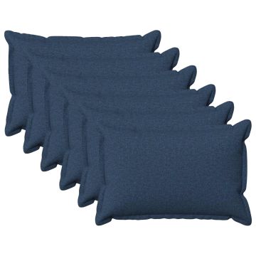 Federa 6 pcs HOUTEN Blu 50 x 70 cm Lino