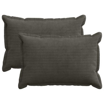 Federa 2 pz HOUTEN Antracite 50 x 70 cm corduroy