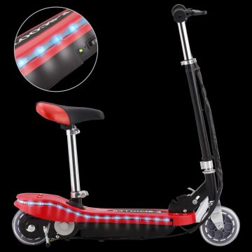 Monopattino con Sella e LED 120 W Rosso