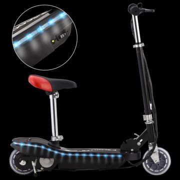 Monopattino con Sella e LED 120 W Nero