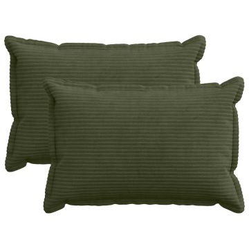 Federa 2 pz HOUTEN Verde 50 x 75 cm corduroy