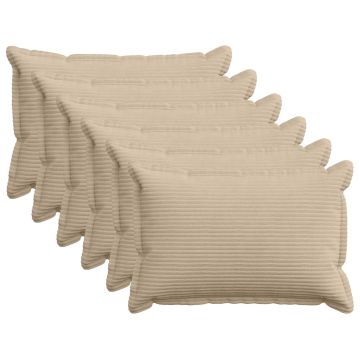 Federa 6 pz HOUTEN Tortora 50 x 75 cm corduroy