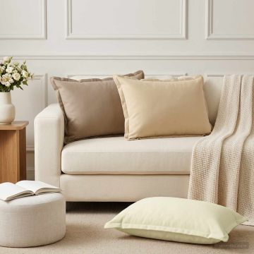 Federa 2 pz HOUTEN Crema 50 x 75 cm Poliestere