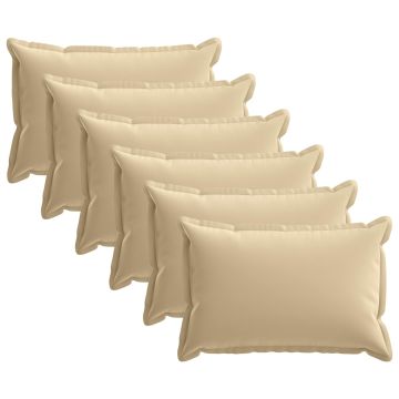 Federa 6 pz HOUTEN Beige 50 x 80 cm Poliestere