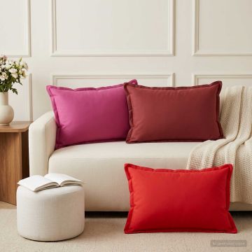 Federa 2 pz HOUTEN Rosso 50 x 80 cm Poliestere