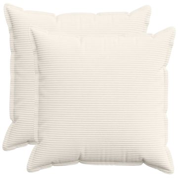 Federa 2 pz HOUTEN Crema 55 x 55 cm corduroy