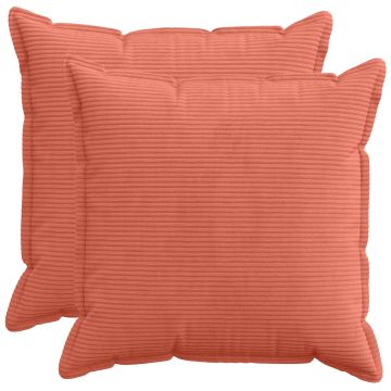 Federa 2 pz HOUTEN Rosso Arancio 55 x 55 cm corduroy