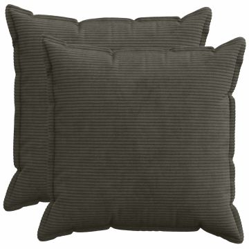Federa 2 pz HOUTEN Antracite 55 x 55 cm corduroy