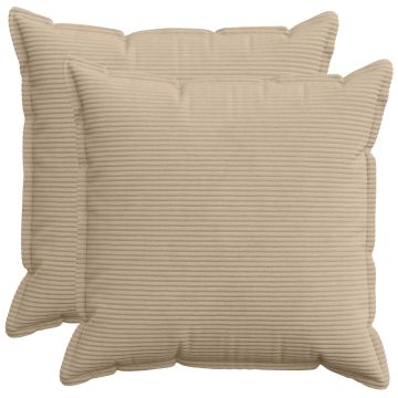 Federa 2 pz HOUTEN Tortora 55 x 55 cm corduroy