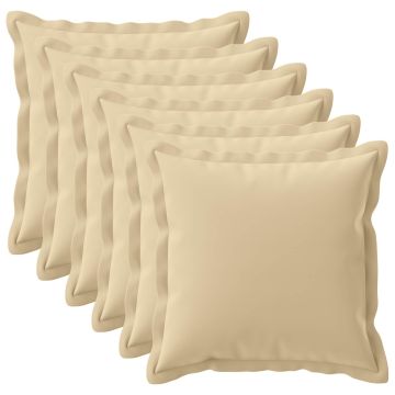 Federa 6 pz HOUTEN Beige 55 x 55 cm Poliestere