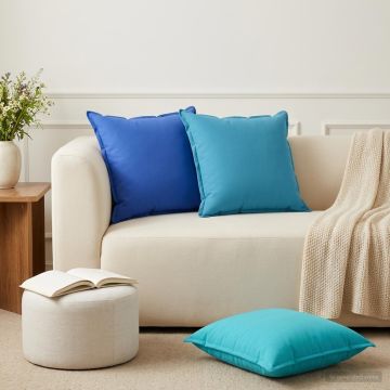 Federa 2 pz HOUTEN Blu Reale 55 x 55 cm Poliestere