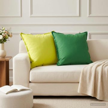 Federa 2 pz HOUTEN Verde 55 x 55 cm Poliestere
