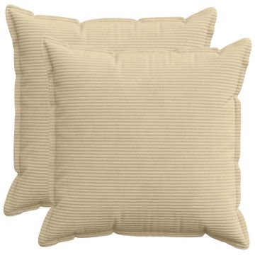 Federa 2 pz HOUTEN Grigio Verde Chiaro 60 x 60 cm corduroy