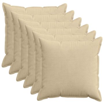 Federa 6 pz HOUTEN Grigio Verde Chiaro 60 x 60 cm corduroy