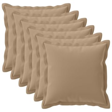Federa 6 pz HOUTEN Tortora 60 x 60 cm Poliestere