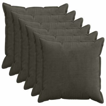 Federa 6 pz HOUTEN Antracite 65 x 65 cm corduroy