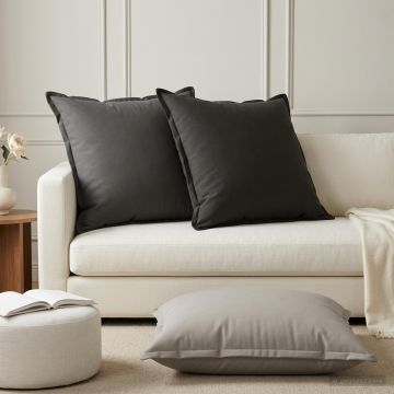 Federa 2 pz HOUTEN Antracite 65 x 65 cm Poliestere