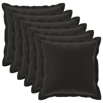 Federa 6 pz HOUTEN Nero 65 x 65 cm Poliestere