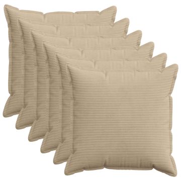 Federa 6 pz HOUTEN Tortora 70 x 70 cm corduroy