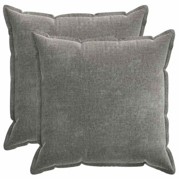 Federa 2 pz HOUTEN Grigio Scuro 70 x 70 cm Tessuto Chenille