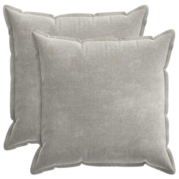 Federa 2 pz HOUTEN Grigio Chiaro 70 x 70 cm Tessuto Chenille