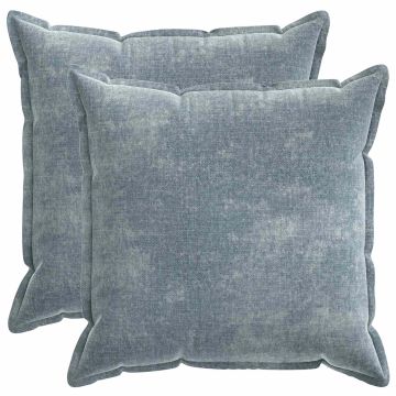 Federa 2 pz HOUTEN Azzurro 70 x 70 cm Tessuto Chenille